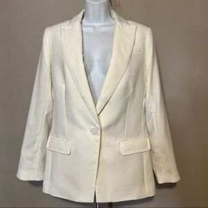 J.CREW COLLECTION TOLLEGNO 1900 WILLA Wool Single Breasted Tuxedo Blazer 4